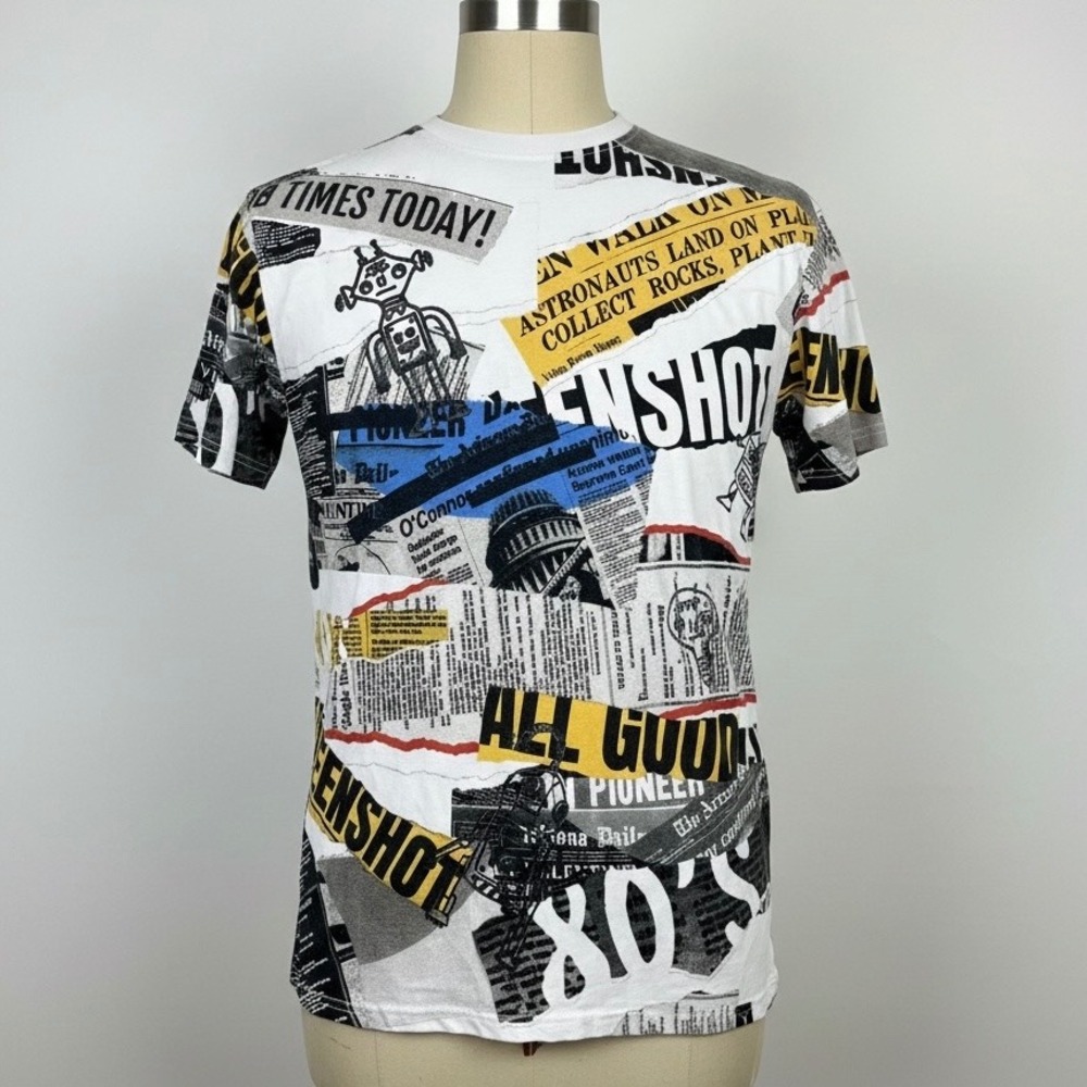 Screenshot Brand All Good The Greenshot Graphic T‎ Shirt White XL AOP Aliens